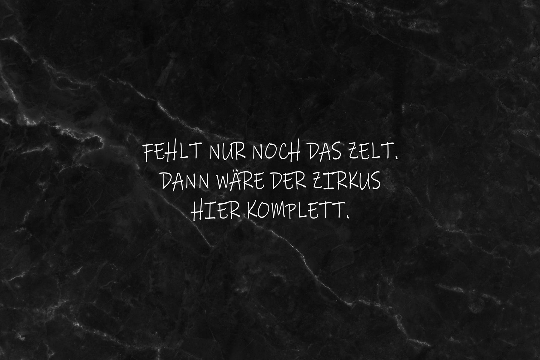 Fehlt nur noch das Zelt. Dann wäre der Zirkus hier komplett.