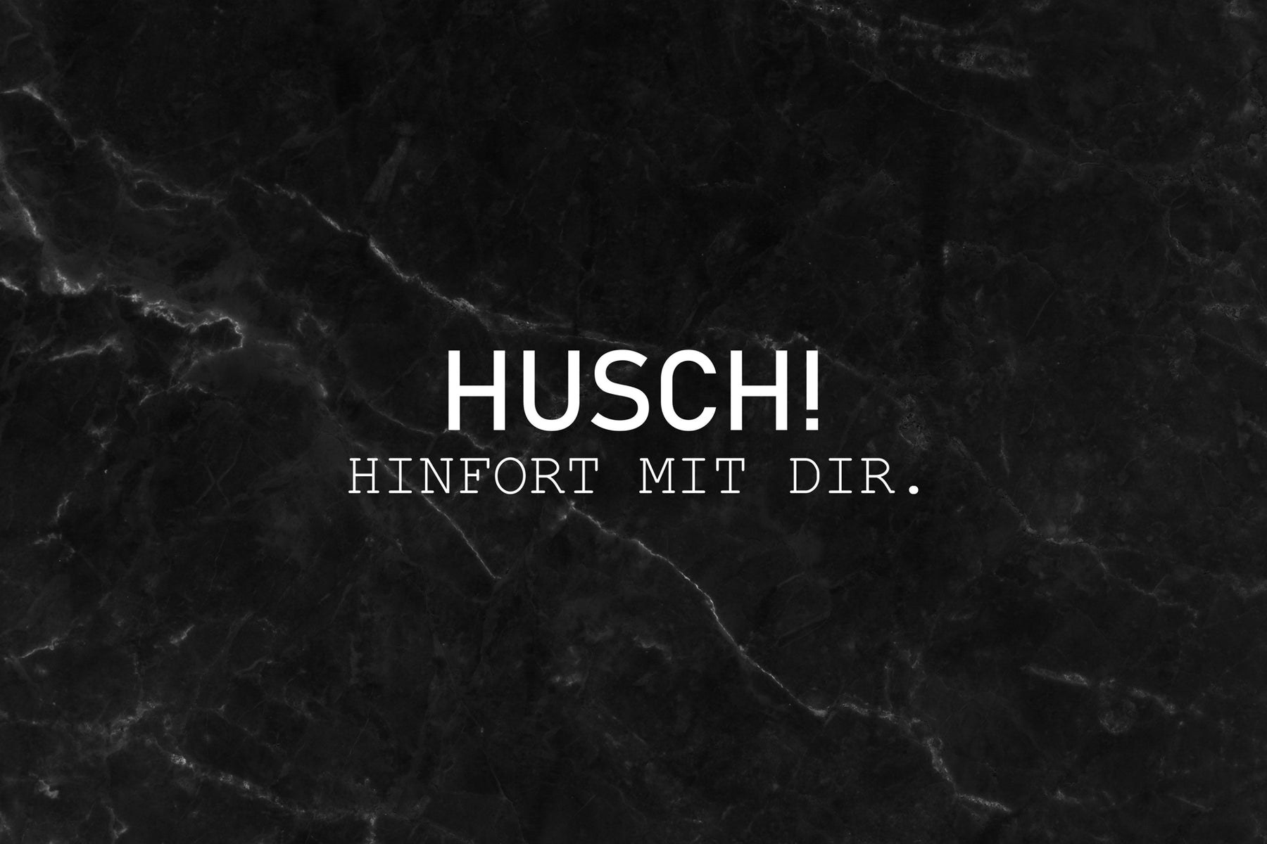 Husch! hinfort mit dir.